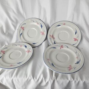 Lot of 6 AVONLEA by Citation Com Panies Saucer  Plates Vintage No Chips